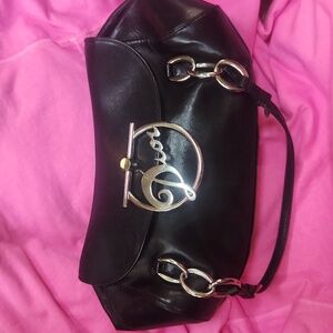 Christian Dior Diva Black Leather Barrel Bag Y2K VINTAGE Must Have